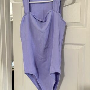 OQQ purple tank bodysuit